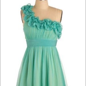 Minuet Ruffle One Shoulder Dress